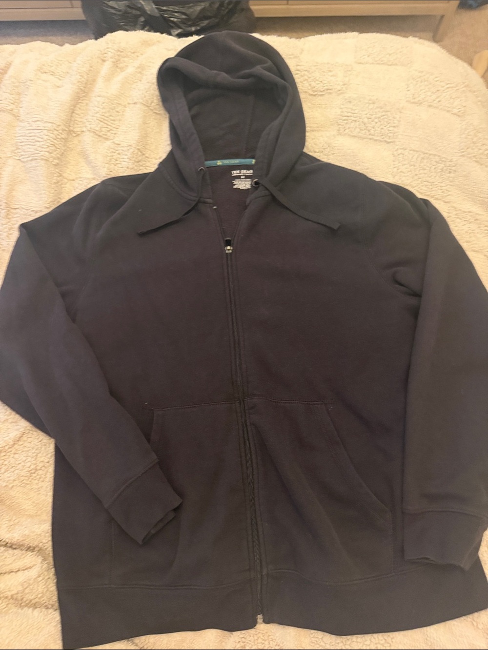 tek gear Black Men's Full Zip Hooded Sweatshirt